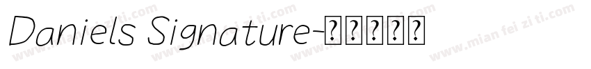 Daniels Signature字体转换